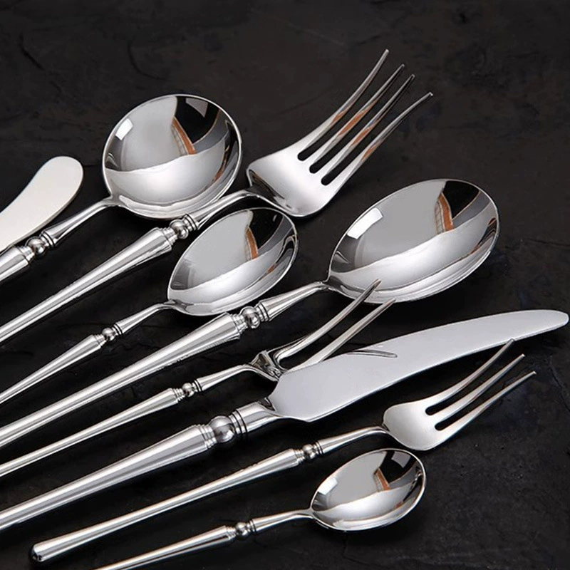 High-end brand tableware stainless steel for hotel, set, mirror effect