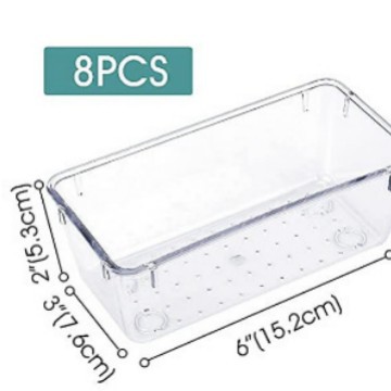 Caja de almacenamiento de alimentos PET Caja de almacenamiento de refrigerador Caja de almacenamiento de almacenamiento de cocina transparente Caja de almacenamiento de congelación