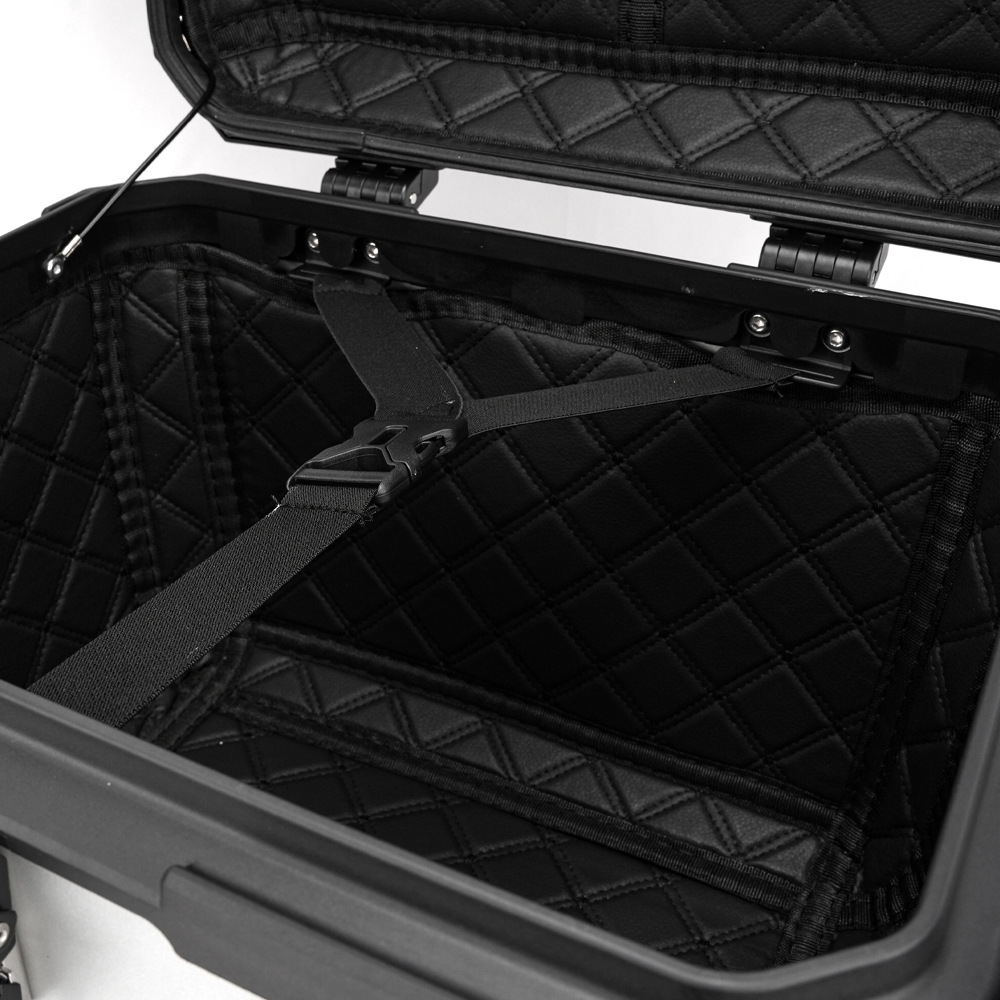 Motorcycle 45L Aluminum Alloy Tail Box Rear Luggage Box Electric Vehicle Scooter Universal Storage Box Large Capacity Wholesale