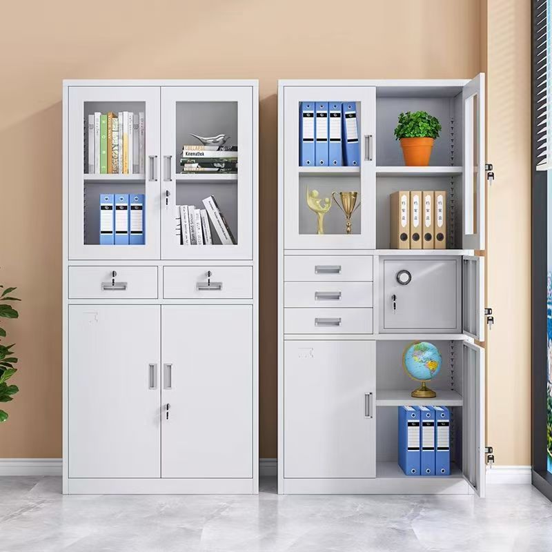 文件柜铁皮柜办公柜加厚带抽屉简约档案柜移动财务储物收纳凭证柜