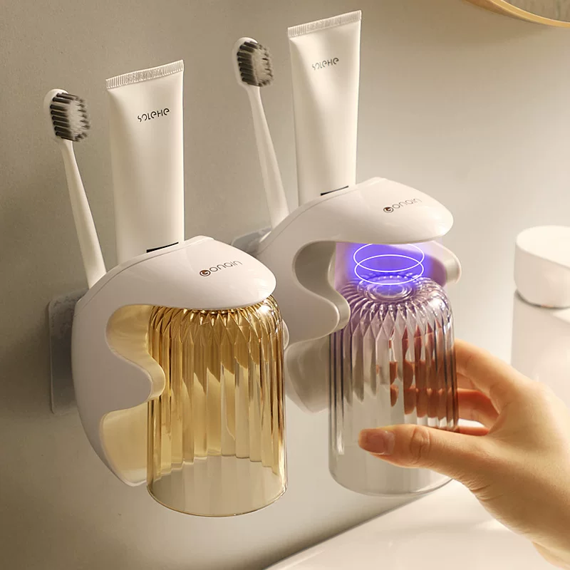 Mouthwash, toothpaste, toothbrush, set for home use