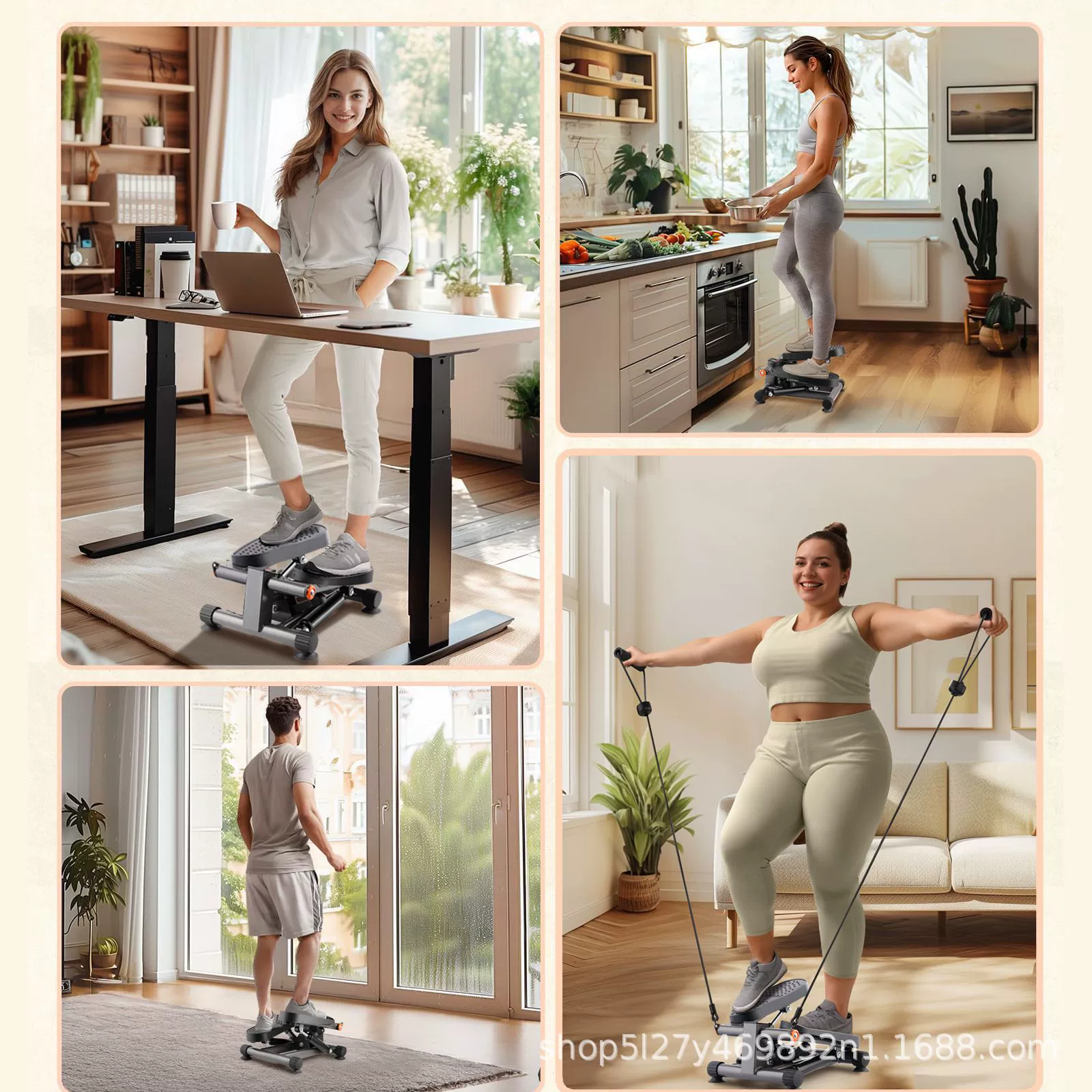 Hydraulic small stepper for gym, floor lighting, (Cross-border trading), new collection