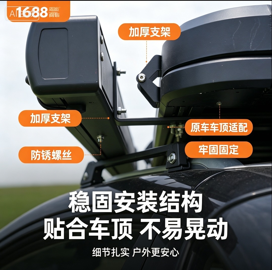 Car side tent, semi-automatic car side tent, SUV off-road special rainproof and sunproof outdoor camping equipment