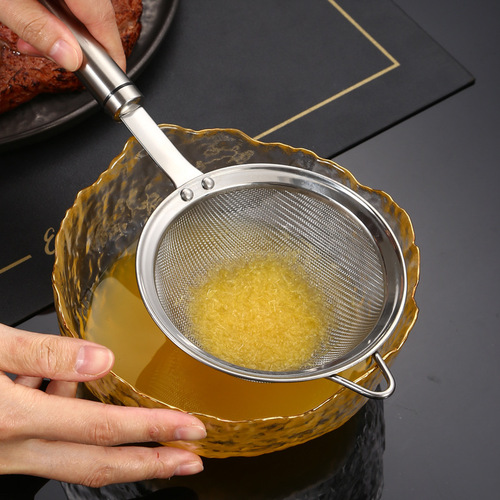 Stainless steel colander household kitchen filter sieve noodle spoon foaming spoon thickened oil filter filter oil residue oil leakage spoon