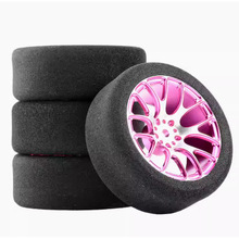 1/10平跑海绵胎FW06金属轮毂94123樱花D4田宫TT02平跑车XV01轮胎