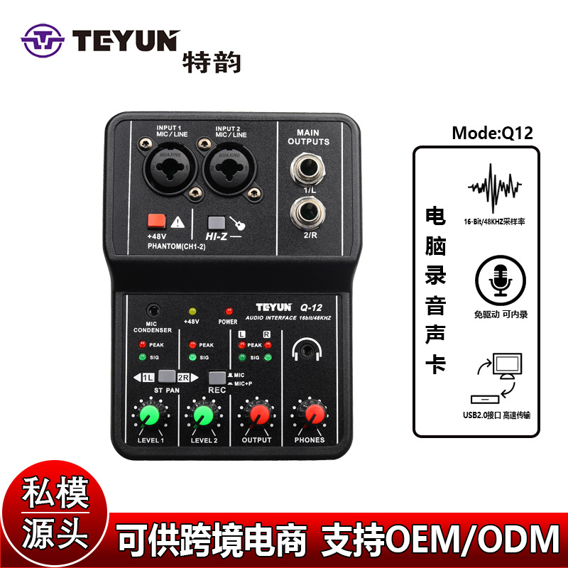 Teyun 2022 new computer recording sound...