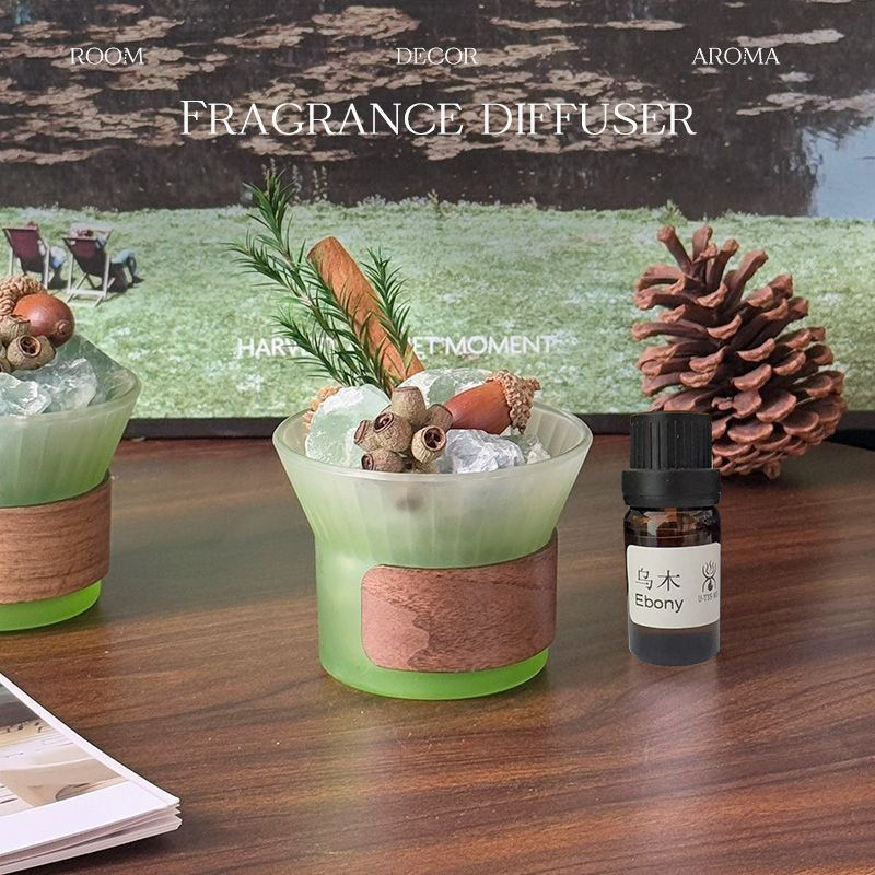 天然晶石青绿香氛礼盒摆件无火香薰扩香石创意伴手礼摆件送礼晶石|undefined