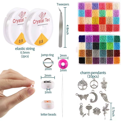 Zərgərlik ara hissələri Glass Small Rice Bead Set