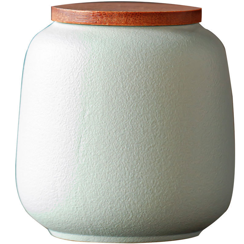 茶缶木製蓋セラミック密封缶小さなプーアル赤緑茶包装ギフト用カスタムロゴ龍井ポータブル|undefined