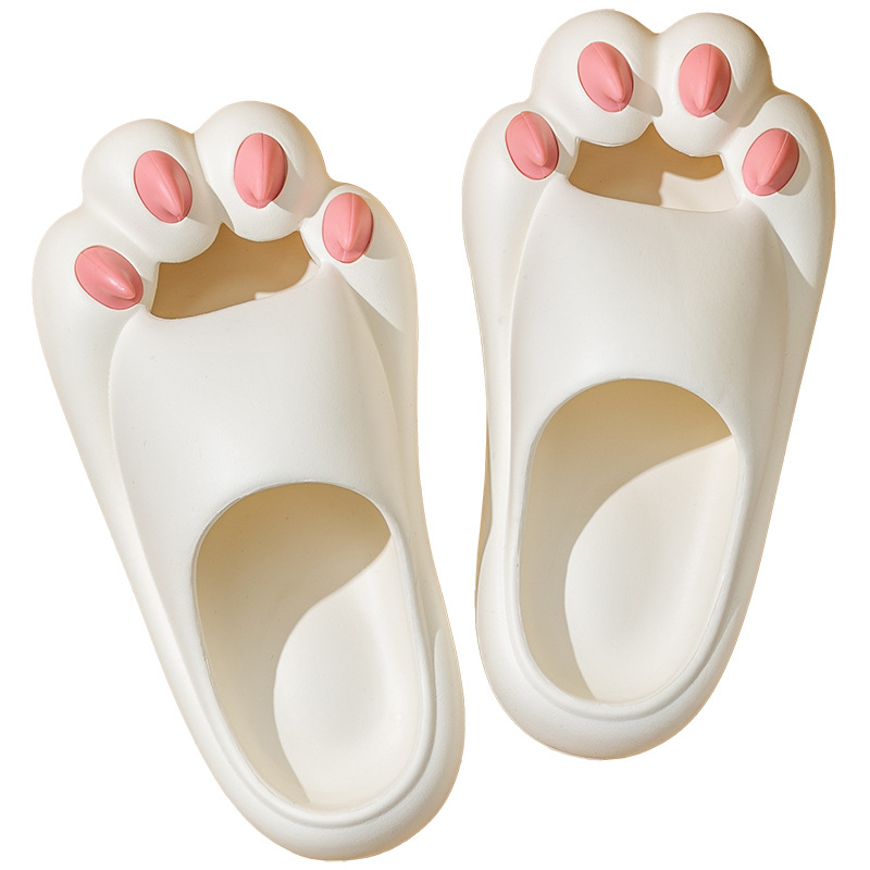 2023 verano nuevo gato garra zapatillas desgaste al aire libre de las mujeres mierda sensación linda pareja interior casa antideslizante zapatillas hombres