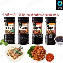 整箱进口韩国烤牛肉酱猪肉酱牛排猪排酱840g*12瓶 清净园腌肉酱料