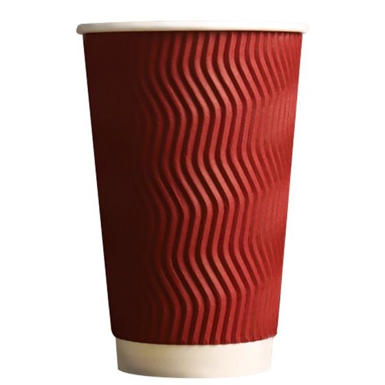 Disposable coffee cup wholesale thickened takeaway hot drink packaging corrugated water cup double soybean milk cup milk tea paper cup