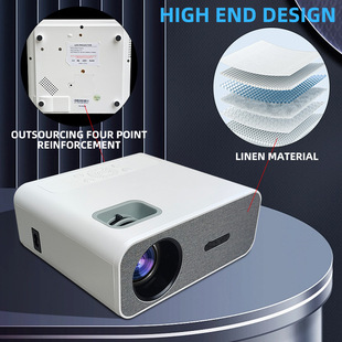 New 1080P Hd Projector Intelligent Wireless Same Screen Home Commercial Dual-Use Fashion Appearance Portable