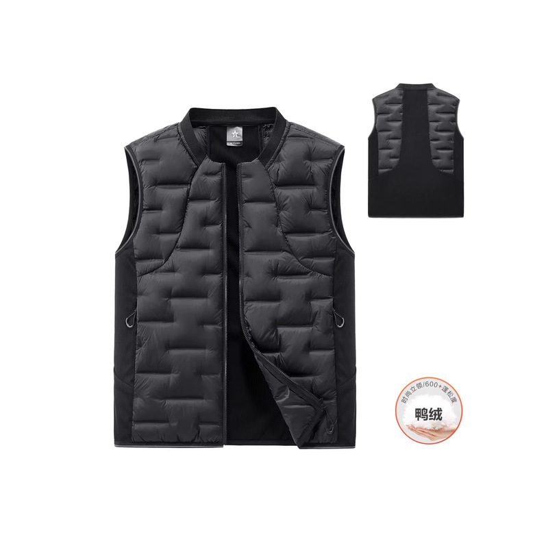 Men's Cross-Border Foreign Trade Warm Inner Layer 90% Duck down Large Size Segmented Rubber-Coated Outdoor down Vest with Multiple Pockets Trendy Vest Men's Cross-Border Foreign Trade Warm Inner Layer 90% Duck down Large Size Segmented Rubber-Coated Outdoor down Vest with Multiple Pockets Trendy Vest