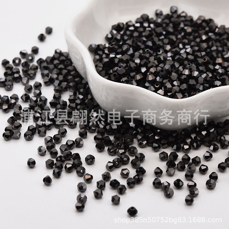 Chì đen / Hạt kim cương boutique 3mm (100 chiếc/gói)