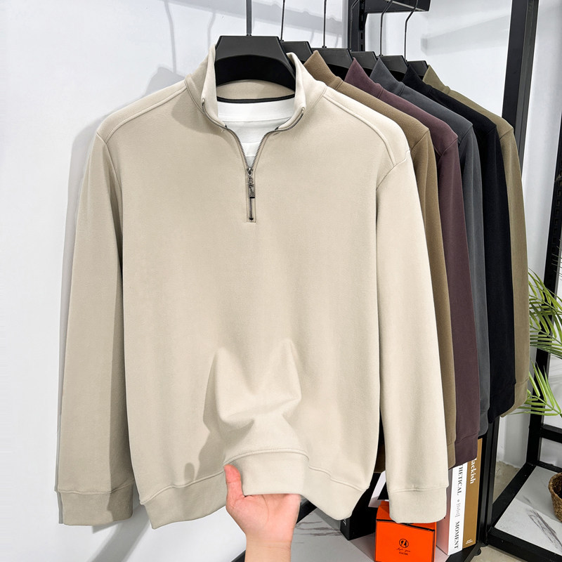 Velvet demi-season jacket with zipper