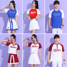 啦啦操服装学生运动会团体拉拉队健美操女团舞蹈表演出服男女