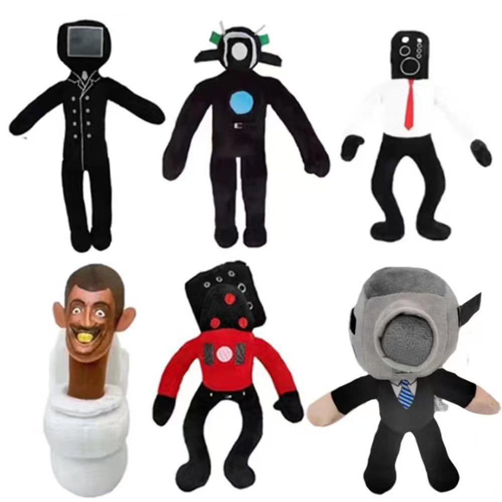 Cross-border hot new skibidi toilet Plush Tool man spoof muñeca de peluche