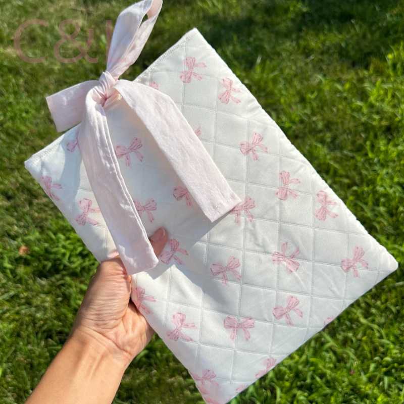 Wholesale Korean style sweet quilted laptop bags, girly laptop sleeves, shockproof thickened quilted tablet bags