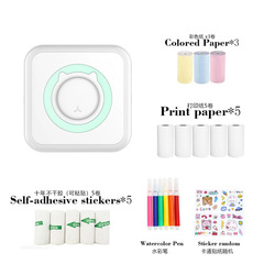 Portable wireless thermal photo printer, mini label printer for students