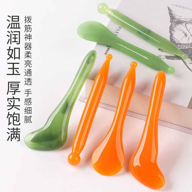 Facial and Eye Beauty Stick, Facial Gua Sha Tool, Non-Horn Gua Sha Comb, Full-Body Meridian Massage Pen, Acupressure Stick