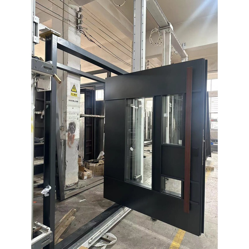 Factory Direct Sales Cast Aluminum Door Armored Door Entry Anti-Theft Door Export Foreign Trade Eccentric Door Hinge Door Heaven and Earth Pivot Door