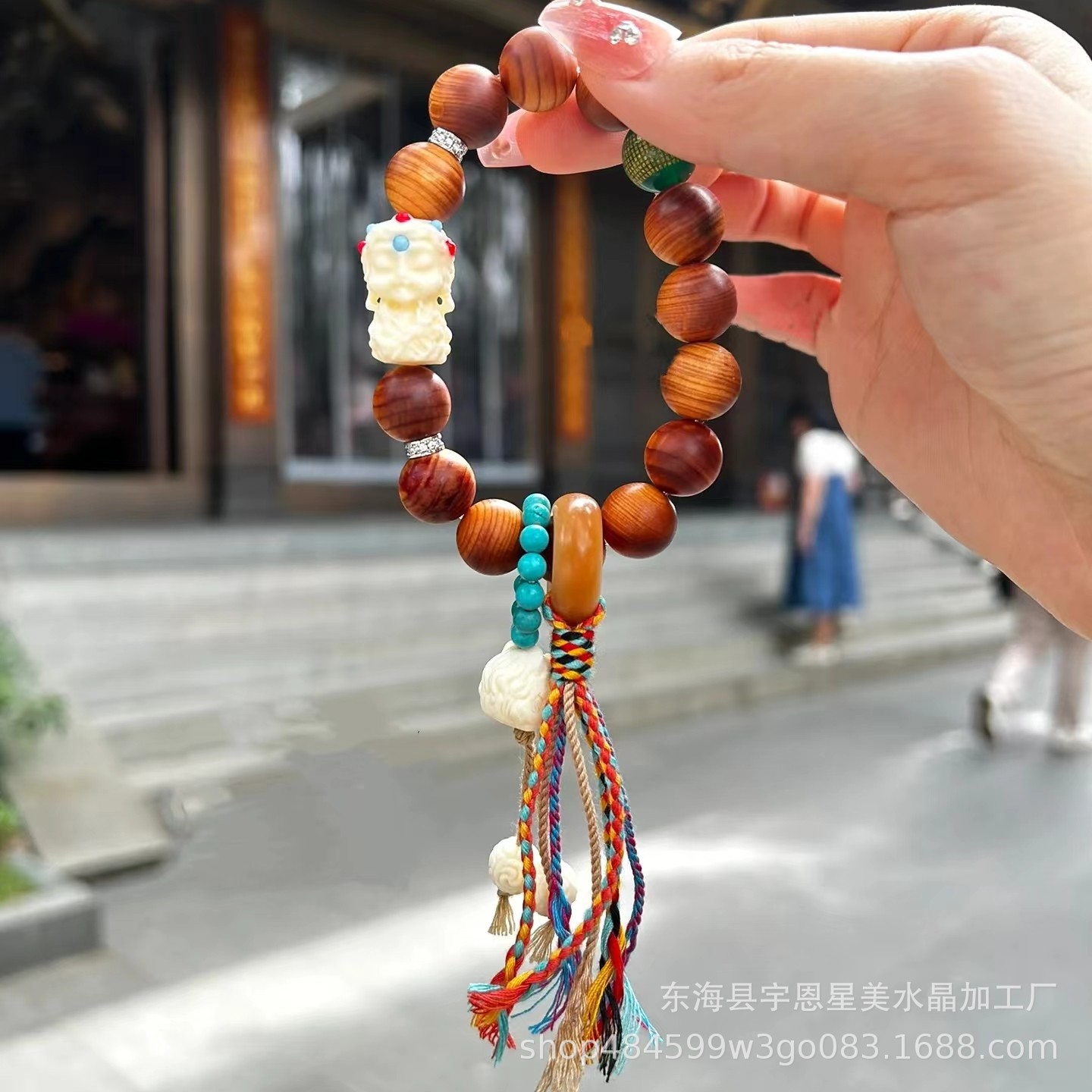 香积半糖度母手串女款ins六字真言跑环轻奢小众精致手链|ms