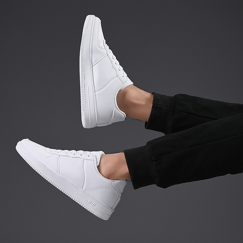 Große, grenzüberschreitende Frühlings- und Herbst-Neue kleine weiße Schuhe für Männer und Frauen, Freizeitsportler, wollen einfarbige Turnschuhe, Lederschuhe im Großhandel_voghion.com