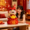 [Color box] Extra large 38cm lucky bag horse + free building block hammer