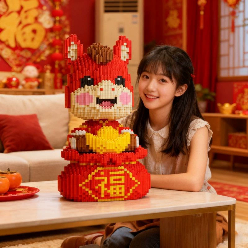 Lego large rabbit & fox constructor set (Lego) — multi-size building kits, 26–115 cm variants