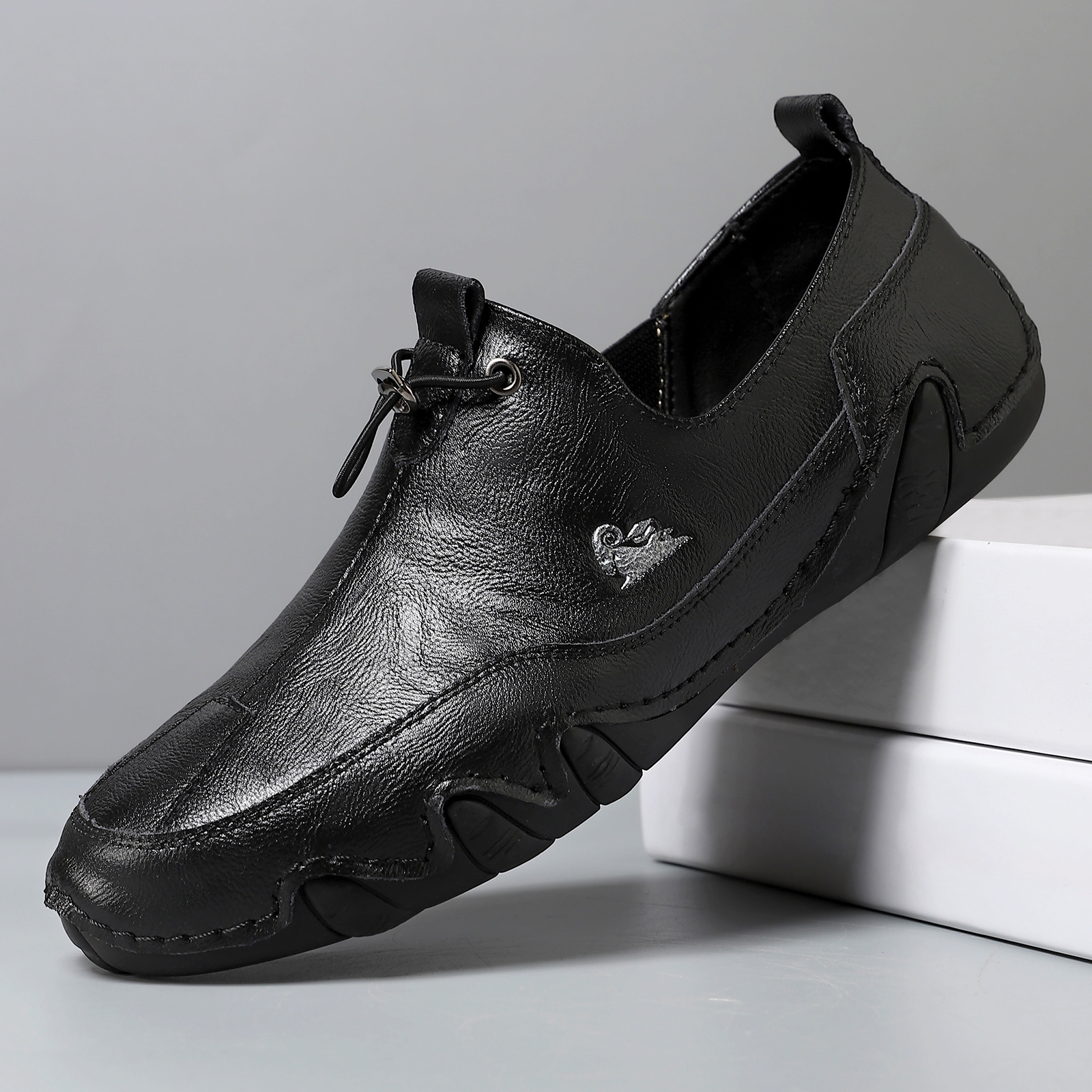 Octopus Plus-Size Men's Shoes Genuine Leather Men's Fashion Shoes Loafers Men's Slip-On Low-Top Casual Shoes_vogvips.com