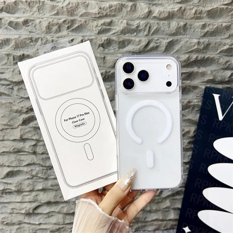 Apple 17 Mobile Phone Protective Case Suitable for Magsafe Transparent Magnetic Case Boxed Iphone16Pro Protective Case 15 Apple 17 Mobile Phone Protective Case Suitable for Magsafe Transparent Magnetic Case Boxed Iphone16Pro Protective Case 15