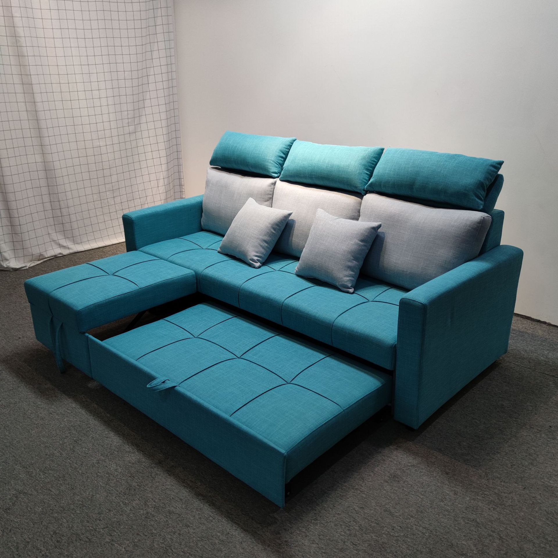 Sofá multifuncional de casa pequeña sala de estar apartamento sin lavado tecnología sofá cama de terciopelo moderno simple peinado de aire