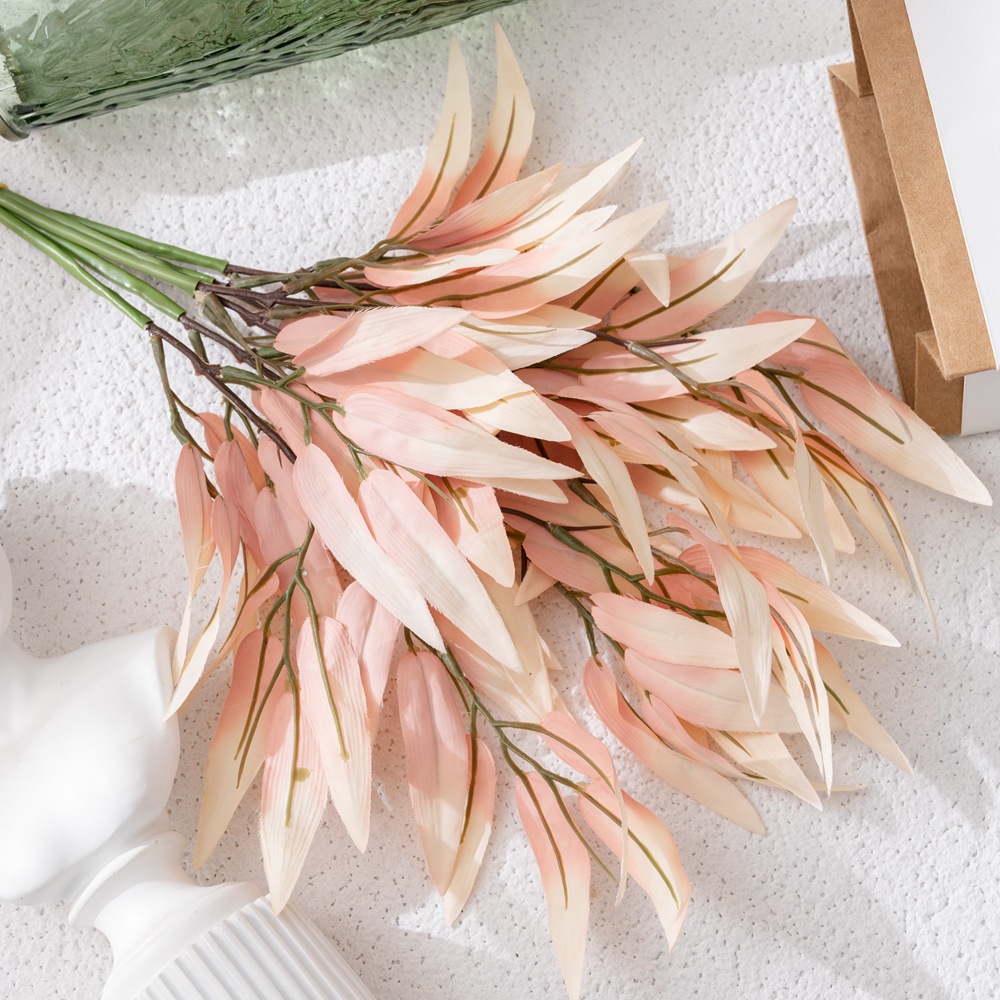 綠植物長竹葉枝仿真花廠家假花批發裝飾工藝品INS風跨境YC1059-4