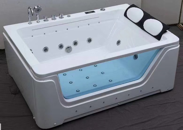Acrílico hogar bañera cortina de agua cascada bañera doble pareja masaje bañera 1700*1200 surf Baño