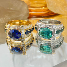 �錚����18K���Ƕ�����{��ʯ�н�5�������AȺ肽�ָ14K10K9K荽�