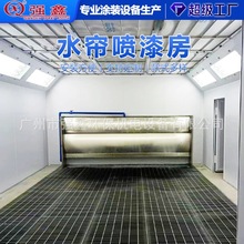 广州强鑫直销水式喷漆房水帘柜可定制军工广告标识喷漆设备源厂家
