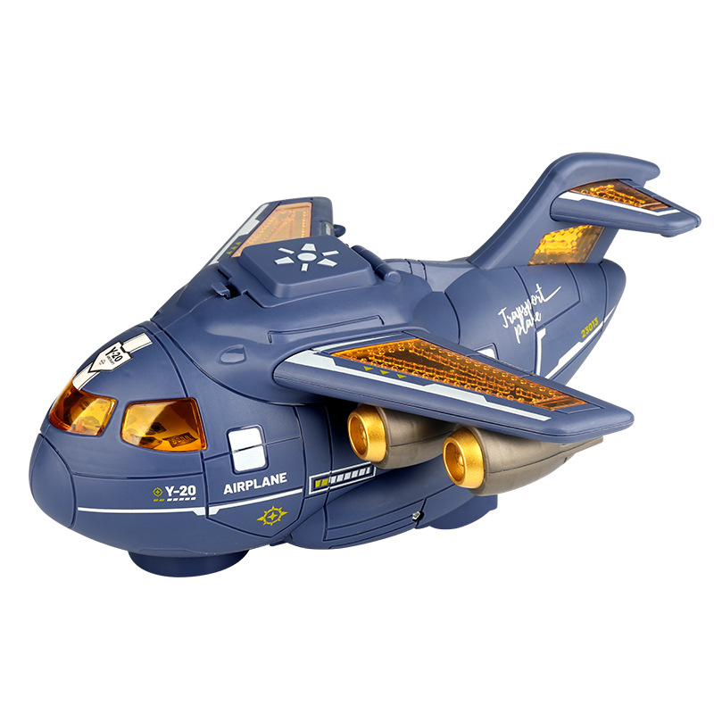 Nuevo avión eléctrico universal rueda para caminar con la música luz de los niños aviones transporte juguete modelo simulación