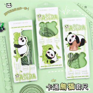 (Wholesale), cartoon set, ruler, stationery for students, 4 piece set, Birthday gift