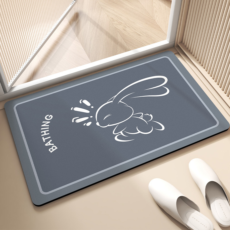 Baño de barro de diatomeas alfombra de suelo de secado rápido inodoro puerta de inodoro absorción de agua alfombra antideslizante inodoro alfombra de caída