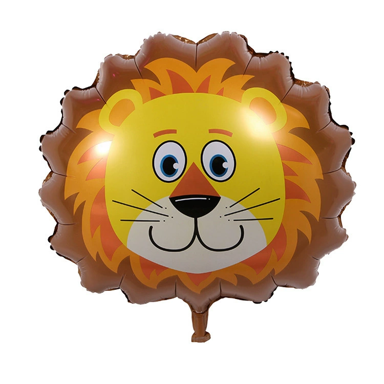 Cartoon balloon, lion, tiger, monkey