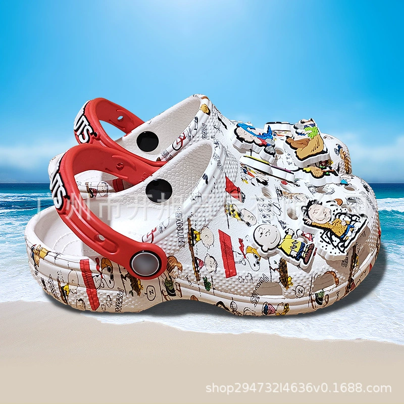 Cross Star Snoopy Shoes Мальчики носят пляжную обувь на улице