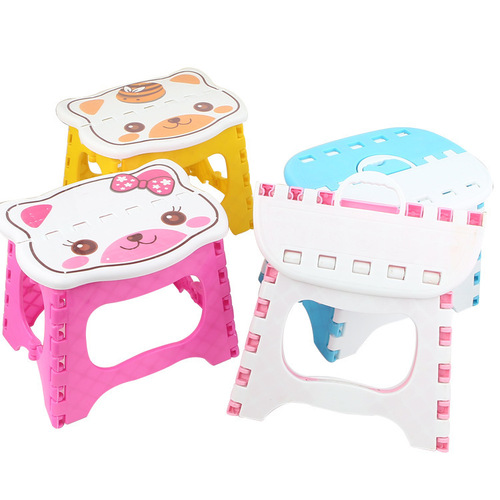 Household folding stool simple adult plastic chair folding small bench outdoor portable fishing stool train Mazar