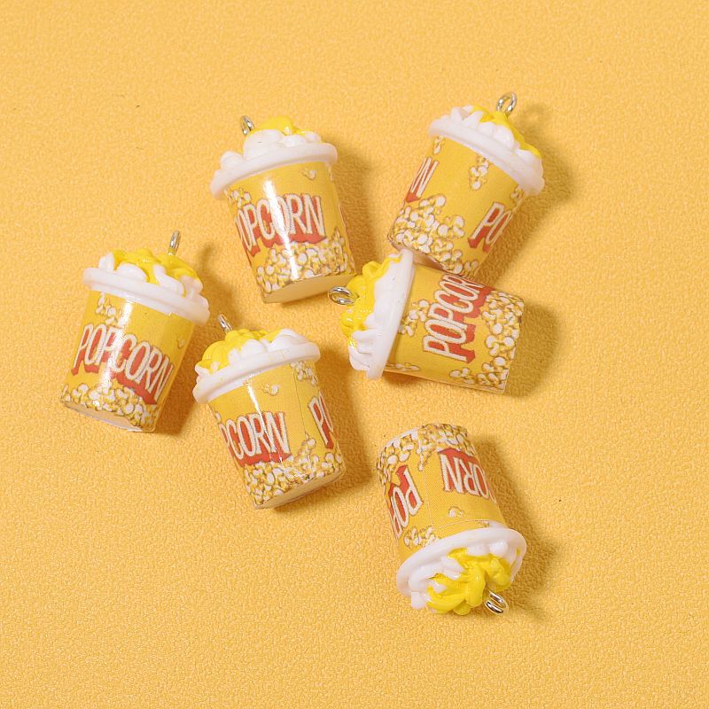 DIY Jewelry Accessories Classification 1 Piece 18 * 24mm Resin Popcorn Cup Pendant