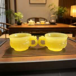 竹节新款天然龙凤茶具家用功夫办公室茶杯咖啡杯主人高档单个茶具