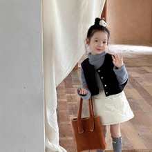 女童半身裙秋冬2025新款加厚夹棉裙子洋气韩版儿童女宝宝冬季半裙