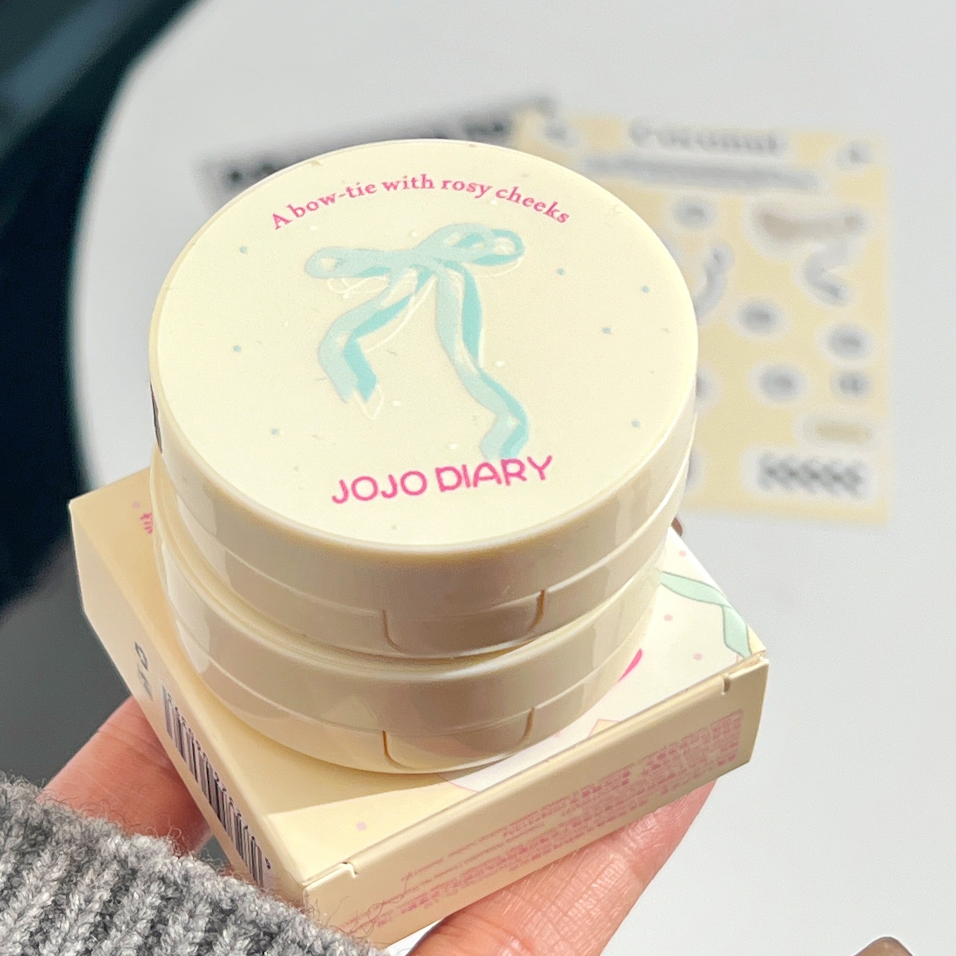 Diario de menta arco blush suave niebla sensación de atmósfera dulce tierna no es fácil de descolorar almohadilla blush