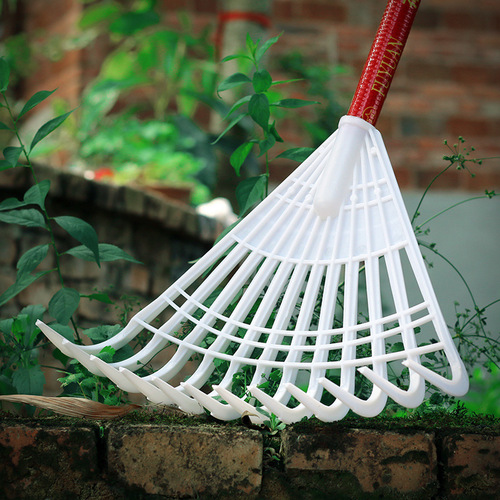 Wholesale plastic rake, thickened grass rake, agricultural rubber rake, dead leaf rake, lawn rake, fallen leaf rake, leaf iron rake, garden rake