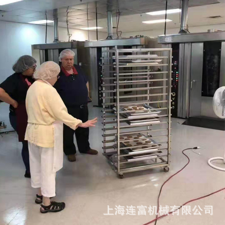 对流式旋转炉 16盘热风循环烤箱大型推车式柴油烘烤炉Rotary oven