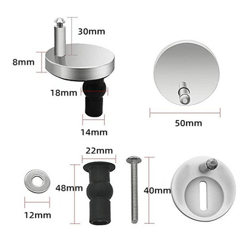 No. 3 toilet cover screw accessories, expansion bolt hinge, expansion quick-release Q-foot bracket parts